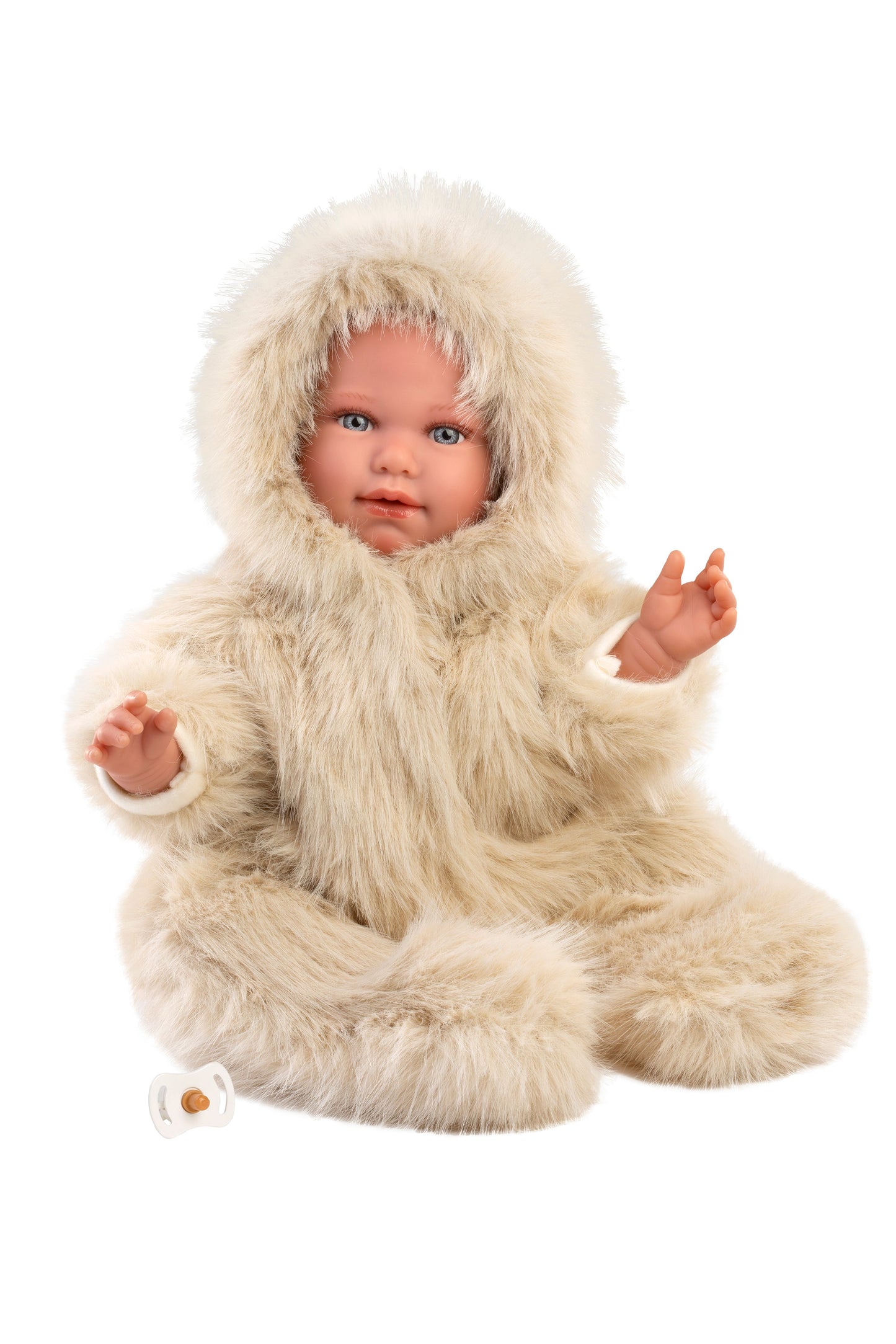 74507 Alicia Crying Baby Doll Teddy Bear Suit