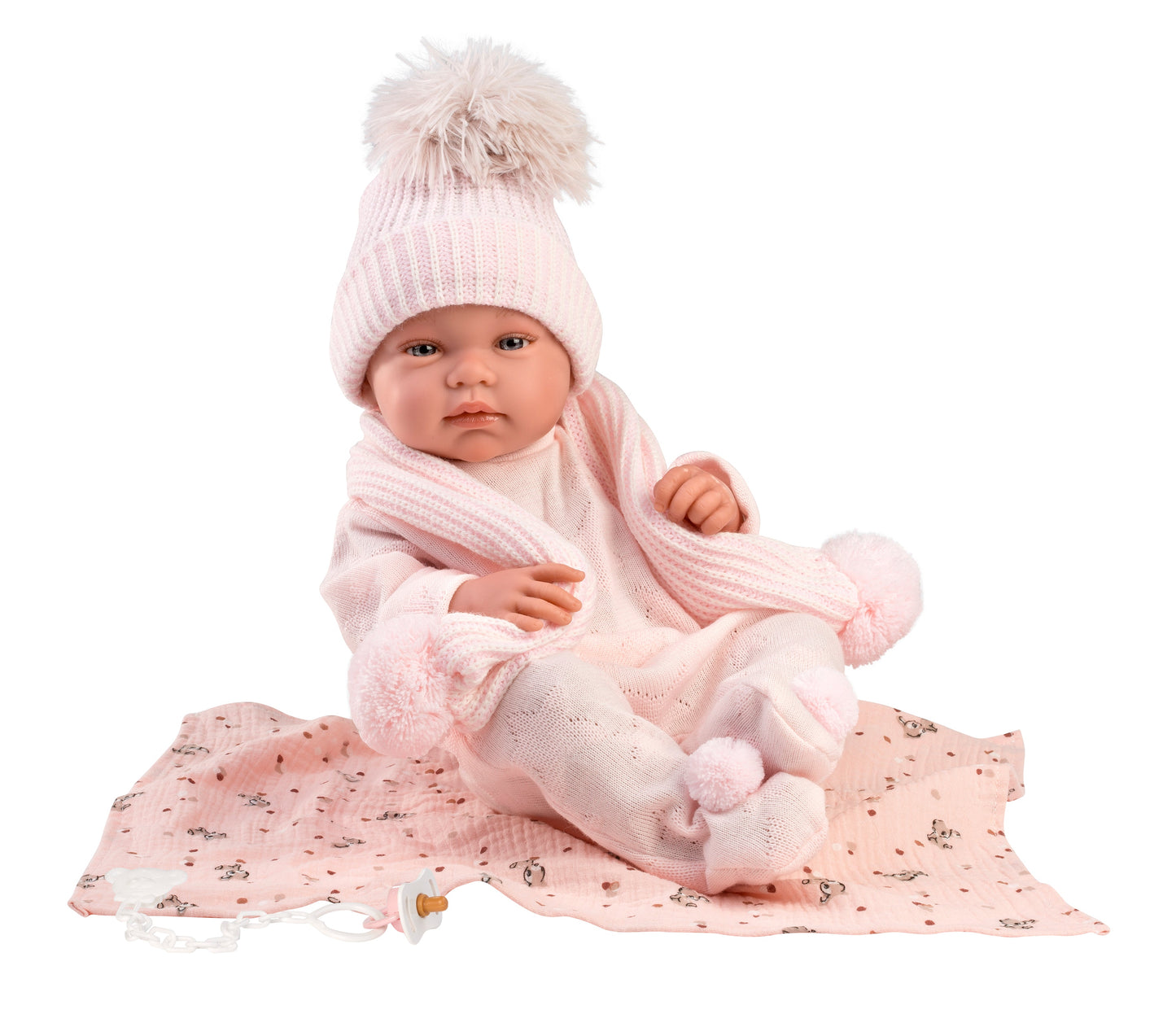 84338 Bambi Pink Newborn Baby Doll