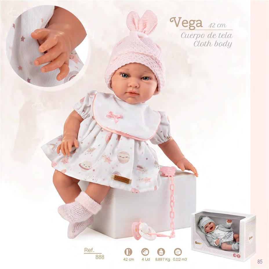 888 Vega Crying Newborn Baby Doll 42cm