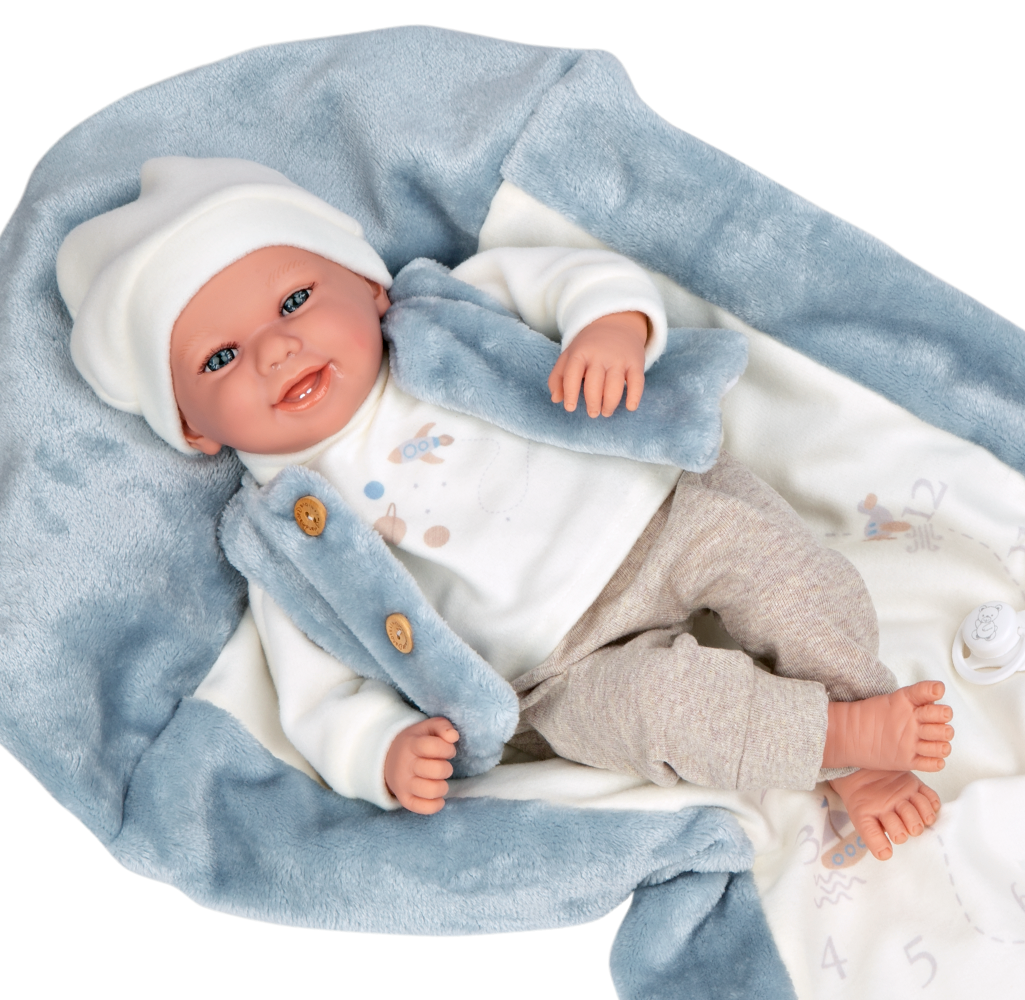 60810 Colin Blue Elegance Doll (WEIGHTED DOLL)