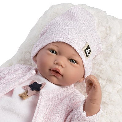 10219 Lucia Crying Newborn Baby Doll 46cm