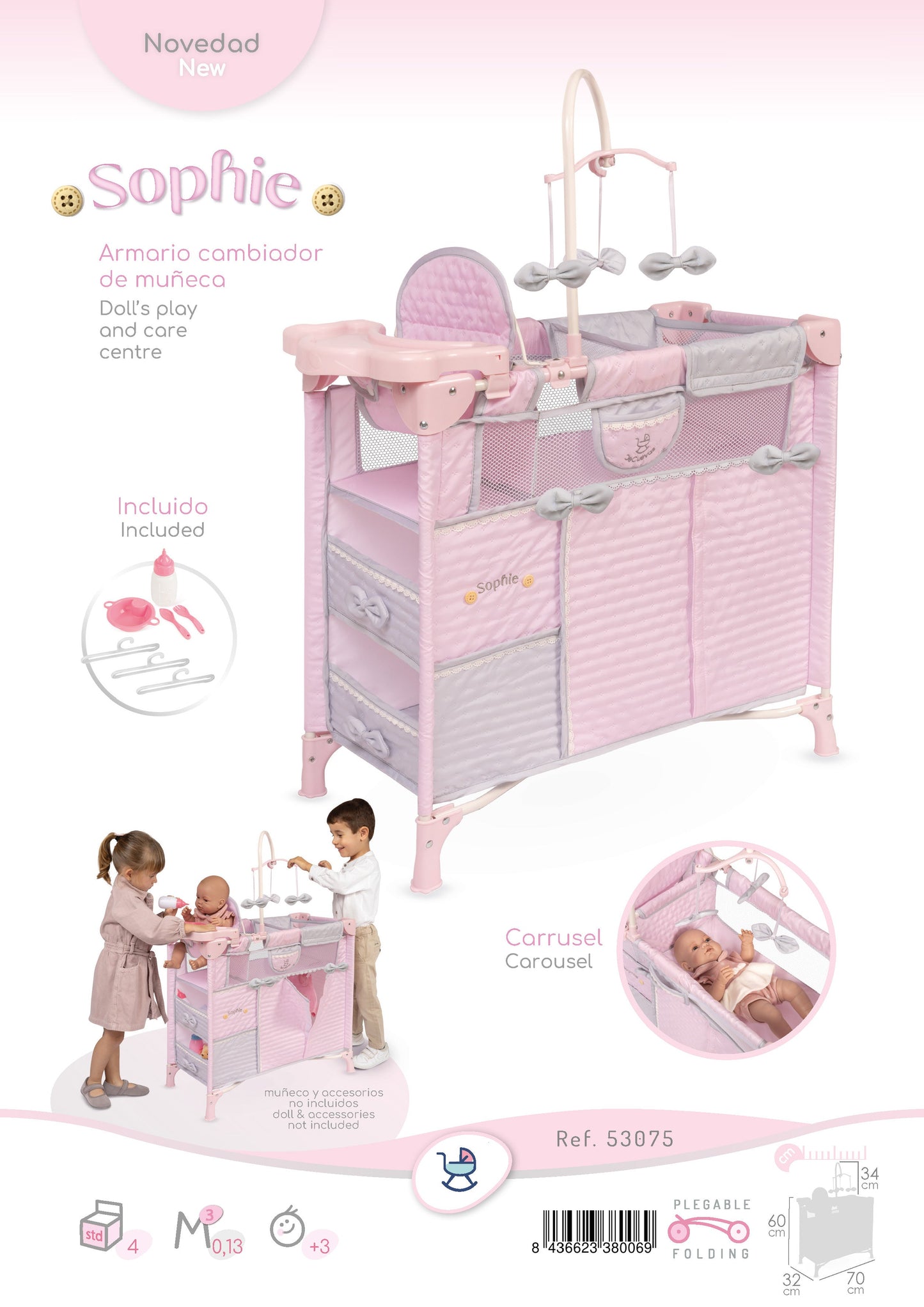 53075 Doll's Traval Station 9x1 Sophie Collection