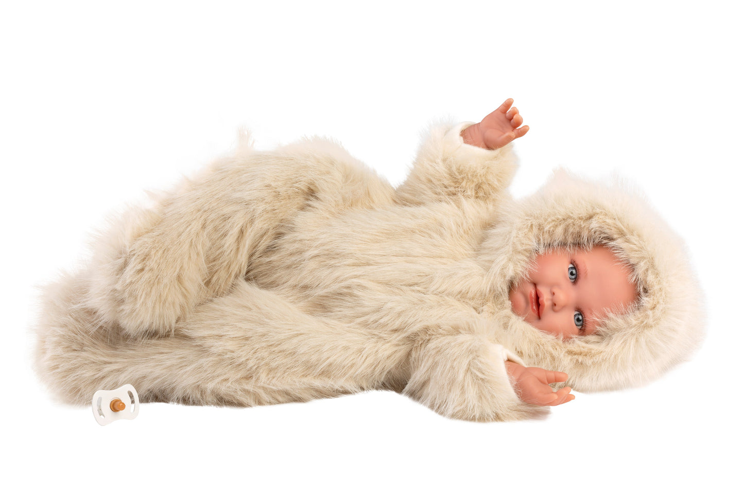 74507  Alicia Crying Baby Doll Teddy Bear Suit