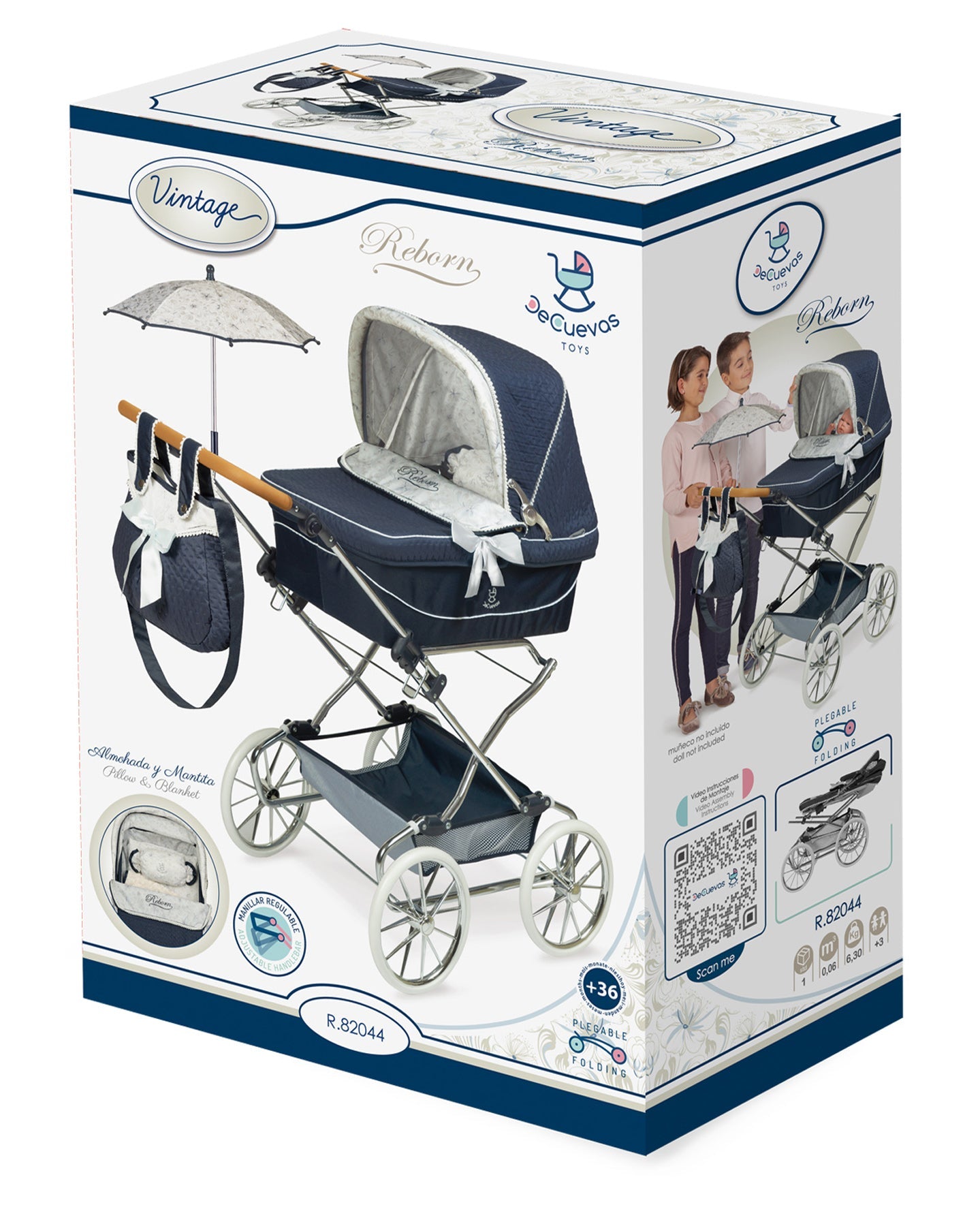 82044 Reborn Pram XL Vintage Collection