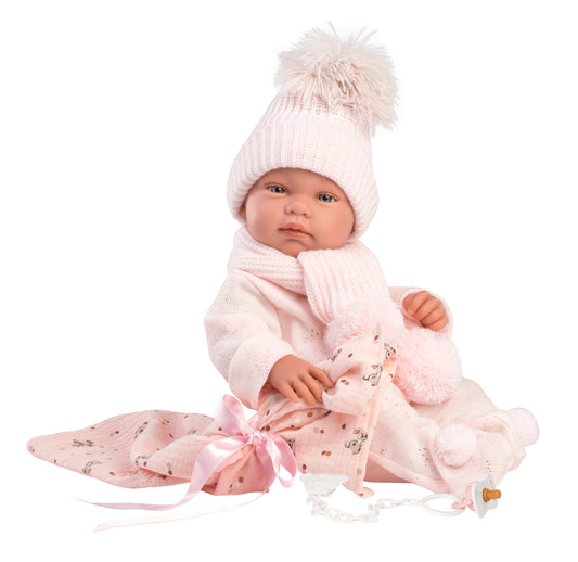 84338 Bambi Pink Newborn Baby Doll