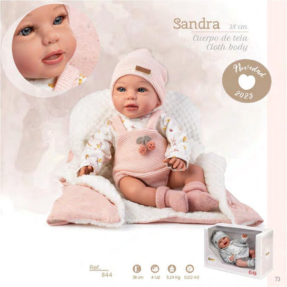 844 Sandra Newborn Baby Doll 38cm