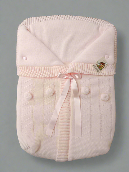 3187 White with white Pompom Sleeping Bag