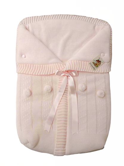 3187 Pink with Pink Pompom Sleeping Bag
