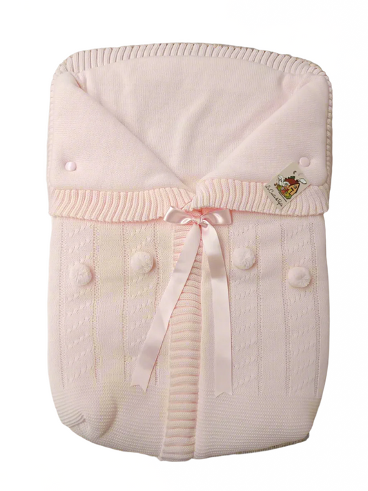 3187 Pink with Pink Pompom Sleeping Bag