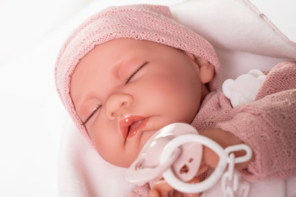 33018 Luna Newborn Soft Bodied Sleeping Baby Doll