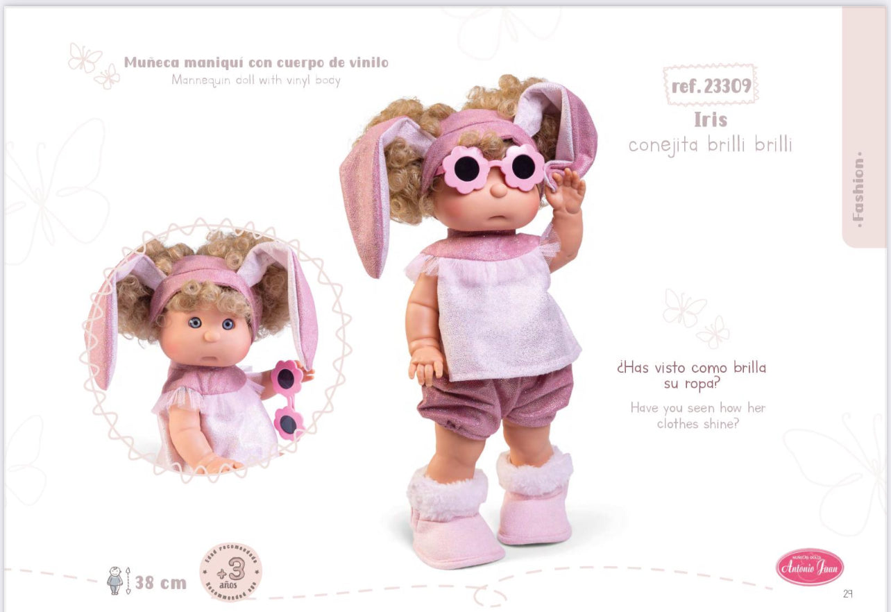 23309 IRIS Bunny Hair Band Sparkle Doll