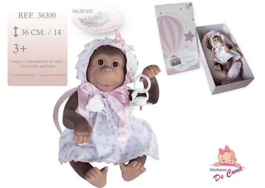 36300 Gorda SILICON Monkey Pale Pink Dress