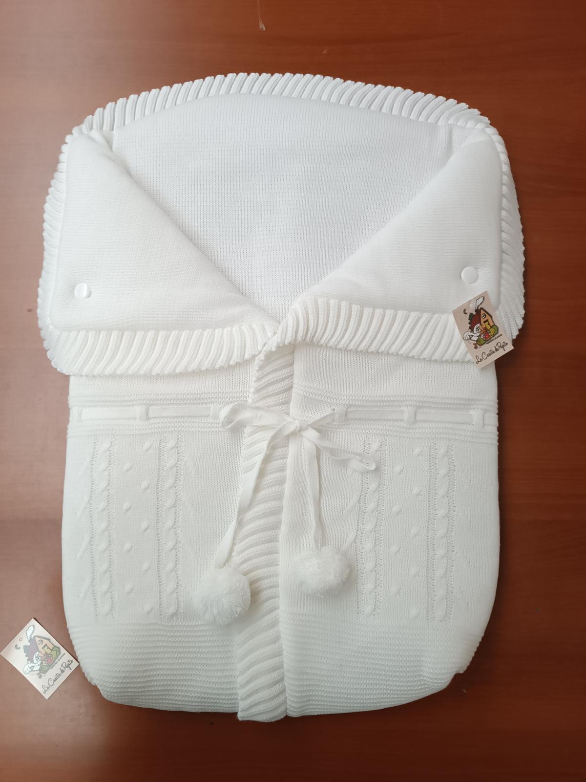 2985  Baby Pink with white Pompom Sleeping Bag