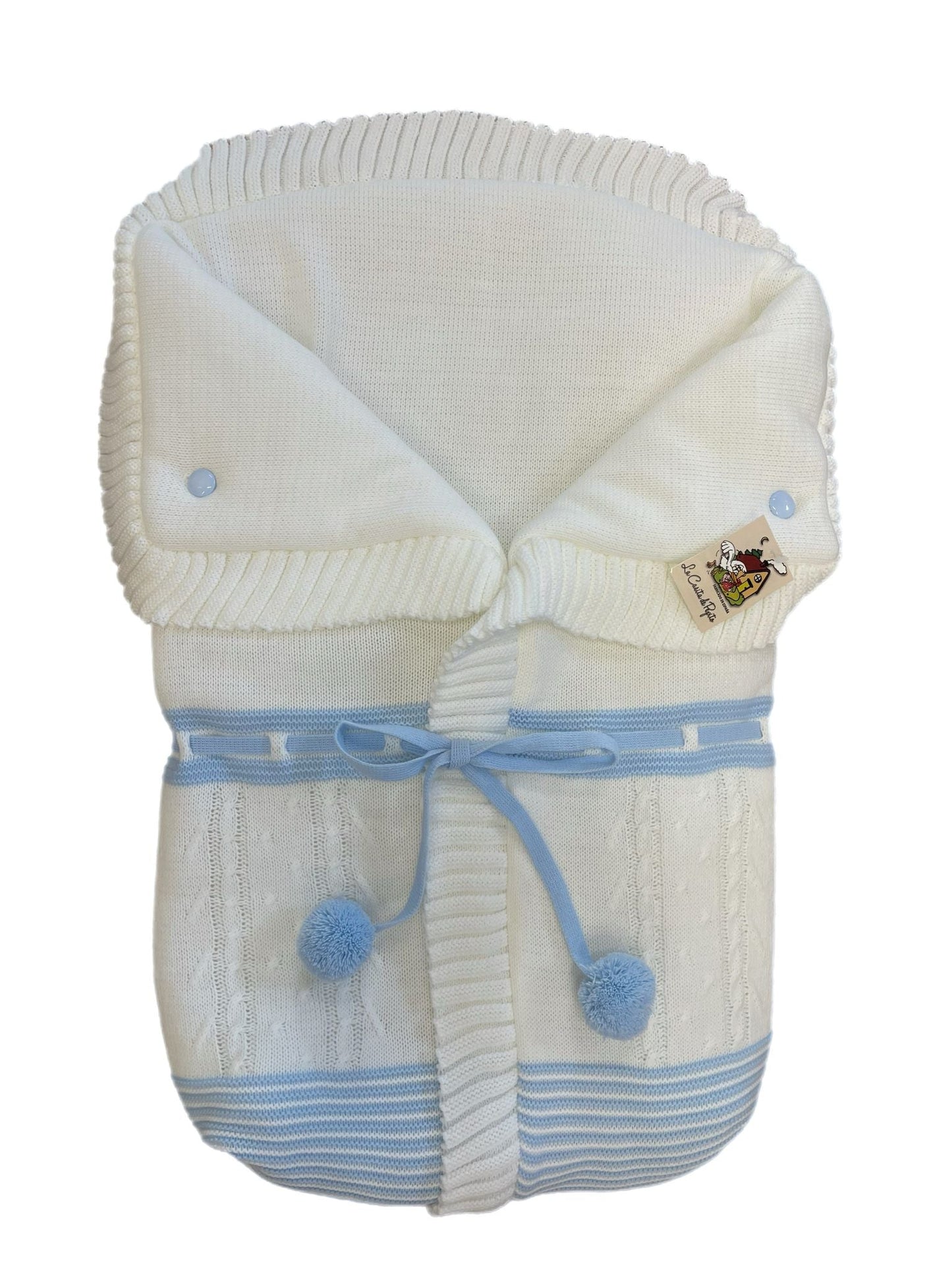 2985  Baby Pink with white Pompom Sleeping Bag