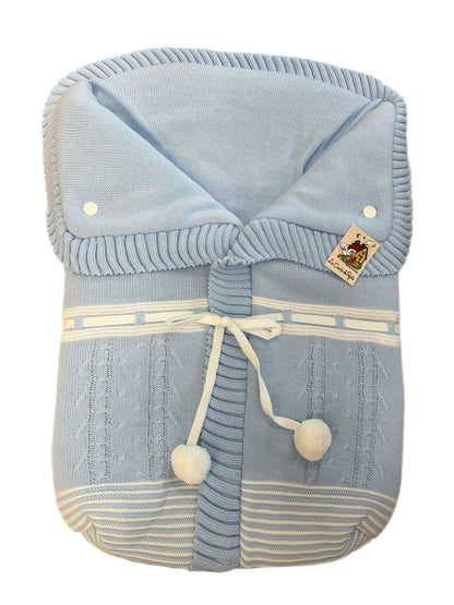 2985  Baby Pink with white Pompom Sleeping Bag