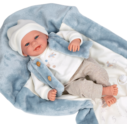 60810 Colin Blue Elegance Doll  (WEIGHTED DOLL)
