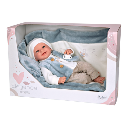 60810 Colin Blue Elegance Doll  (WEIGHTED DOLL)