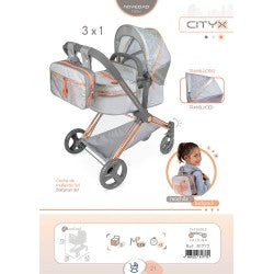 81777 Convertible 3x1 Doll's Pram Cityx Collection