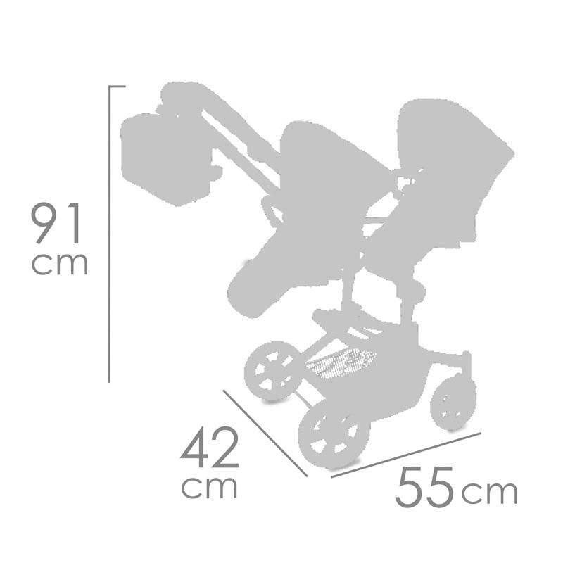 90877 Twin Pram Doll Cityx Collection