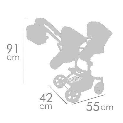 90877 Twin Pram Doll Cityx Collection