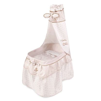 51078 Dolls Crib/Cradle with Canopy Verona Collection