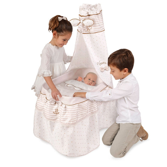51078 Dolls Crib/Cradle with Canopy Verona Collection