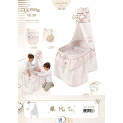 51078 Dolls Crib/Cradle with Canopy Verona Collection