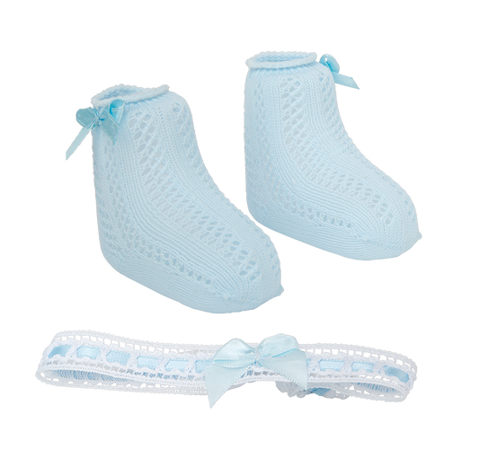 6370 Pair of Blue Socks with Headband