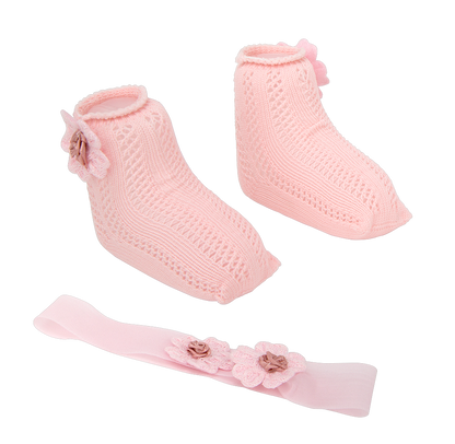 6369 Pair of Pink Socks with Headband